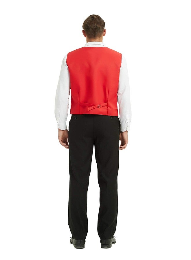 TopTie Unisex Button Vest Work Wear Uniform Vest-Black-XL - Image 3